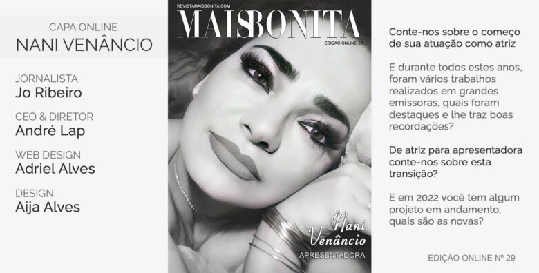 Nani Venâncio é capa da Edição Online 29 da Revista MaisBonita
