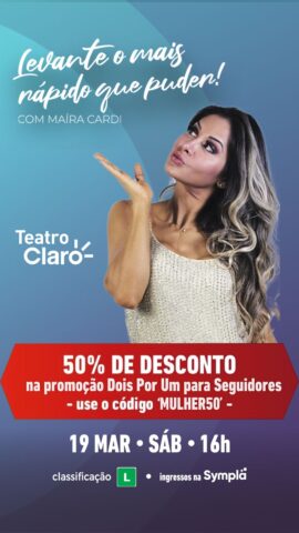 Maíra Cardi apresenta palestra no Teatro Claro Rio, em Copacabana