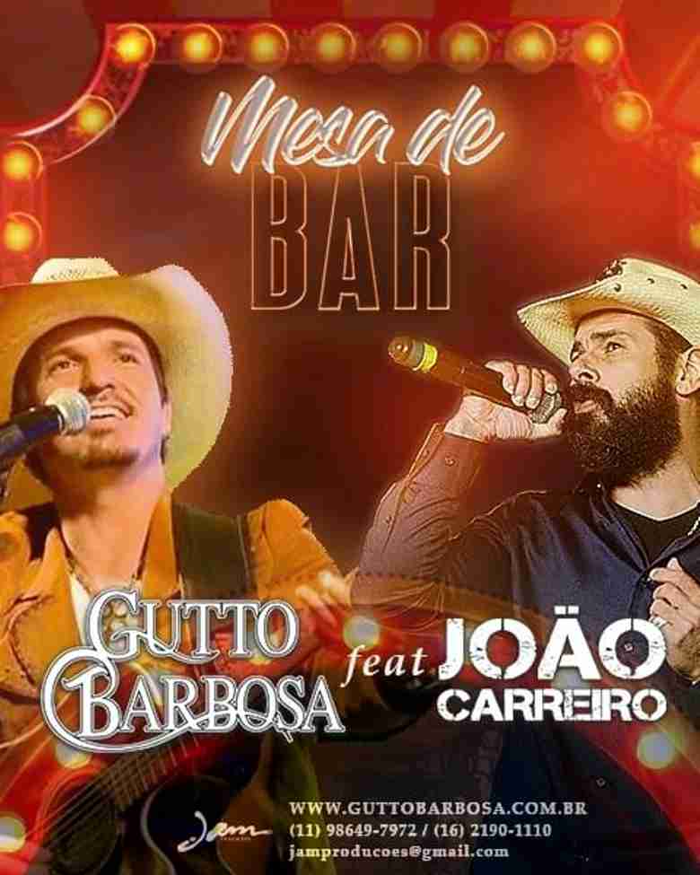 Mesa de bar é o mais novo sucesso do cantor Gutto Barbosa