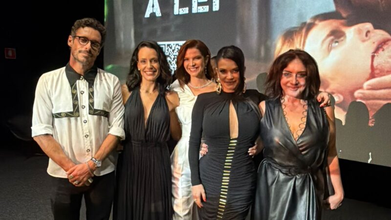 Pré-estreia de “Eu Sou a Lei” reúne Fernanda Arraes e Oscar Magrini